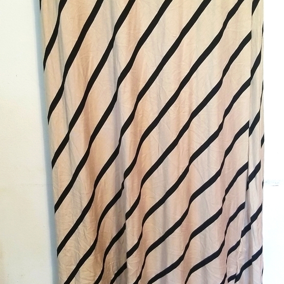 New Promesa Striped Long Maxi Dress Tshirt Soft Rayon Blend - Picture 2 of 8